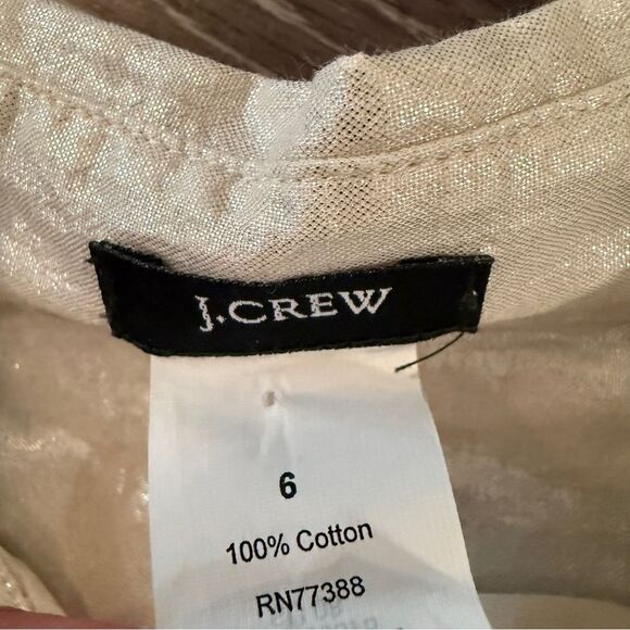 J. Crew Shimmer Champagne Button Up - Picture 5 of 8